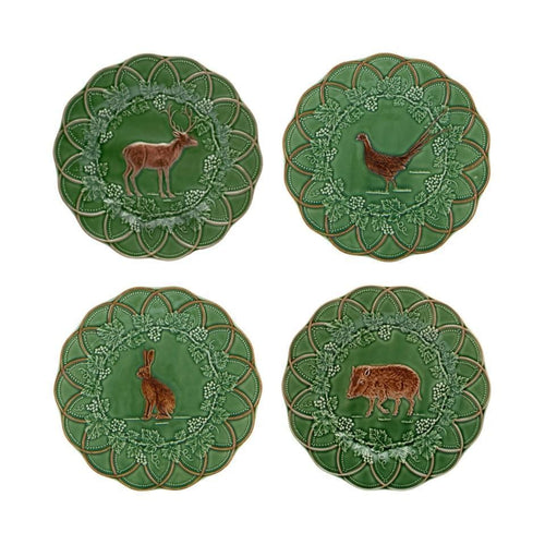 Bordallo Pinheiro Woods Set of 4 Assorted Snack Plate