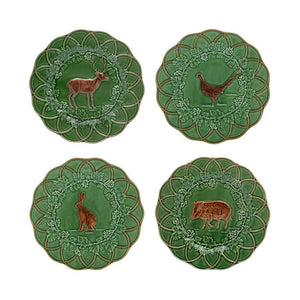 Bordallo Pinheiro Woods Set of 4 Assorted Snack Plate