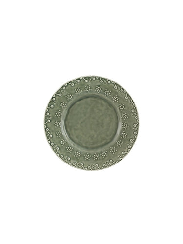 Bordallo Pinheiro Flora Dessert Plate, Set of 4 - Flora Greyish Green