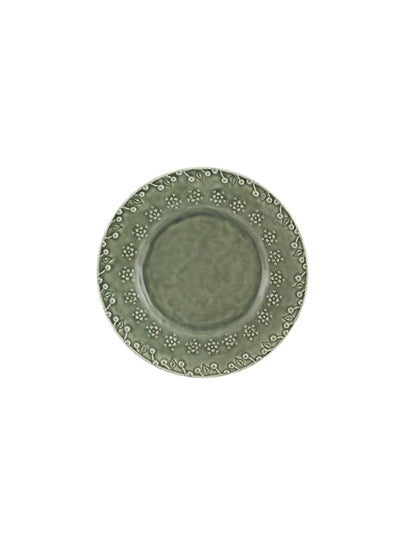 Bordallo Pinheiro Flora Dessert Plate, Set of 4 - Flora Greyish Green