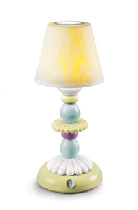 Lladro Lotus Firefly Table Lamp - Green and Blue