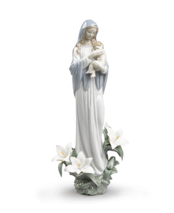 Lladro Madonna of The Flowers Figurine