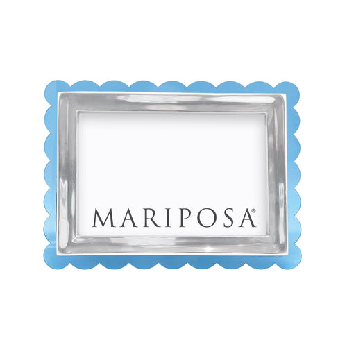 Mariposa Light Blue Acrylic Scallop 4x6 Frame