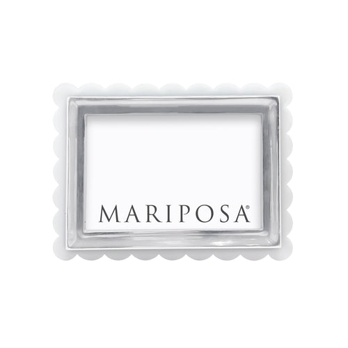 Mariposa White Acrylic Scallop 4x6 Frame