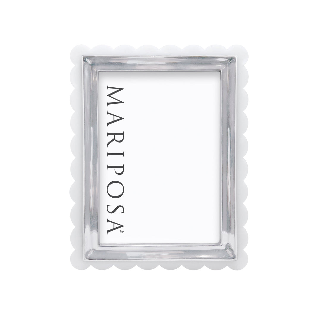 Mariposa White Acrylic Scallop 5x7 Frame