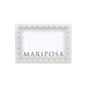 Mariposa White Acrylic Double Scallop 4x6 Frame