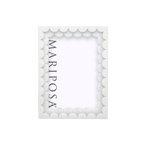 Mariposa White Acrylic Double Scallop 5x7 Frame