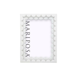 Mariposa White Acrylic Double Scallop 5x7 Frame