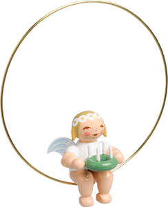 Wendt & Kuhn Christmas Tree Angel in Ring, with Wreath