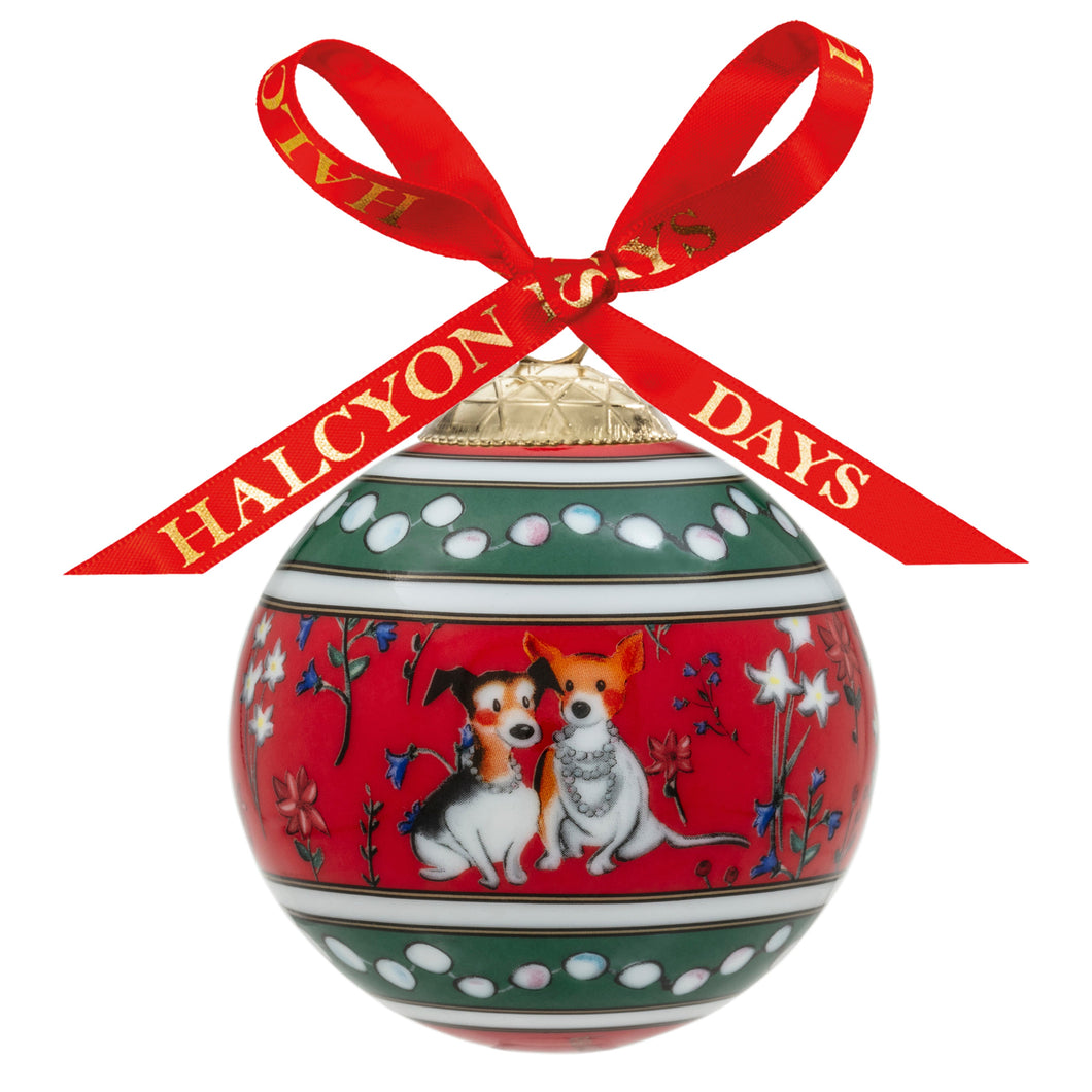 Halcyon Days Girls in Pearls - Bauble Christmas Ornament