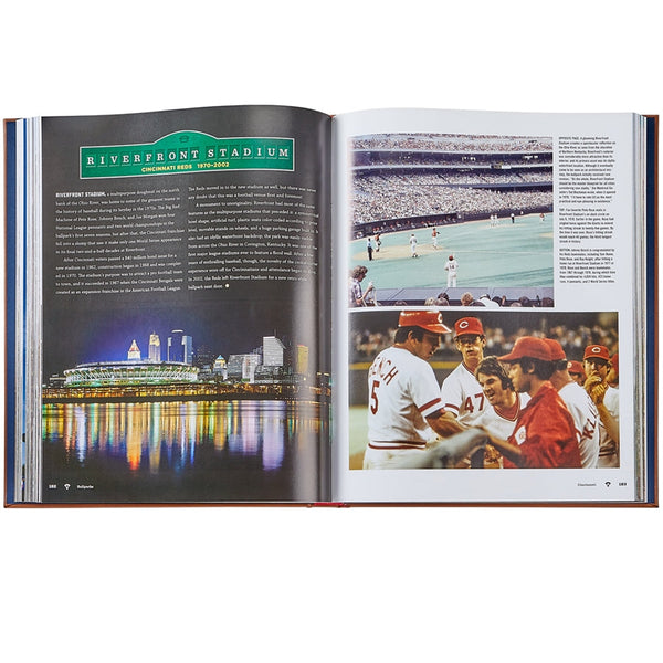 Load image into Gallery viewer, Graphic Image Ballparks Past and Present - Leather Book
