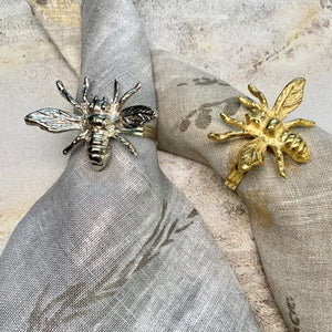 Bodrum Linens Bee - Napkin Rings - Set of 4