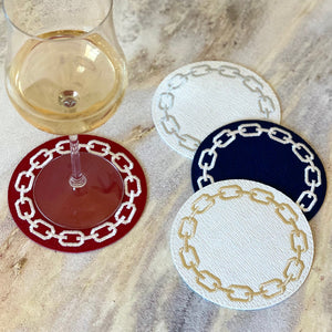 Bodrum Linens Chains Coasters - Set of 4