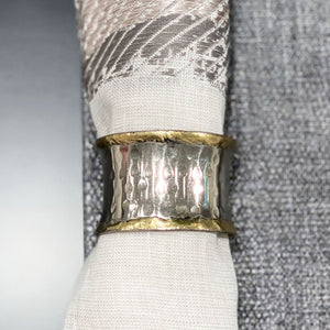 Bodrum Linens Concave Metallic - Napkin Rings - Set of 4