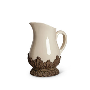 GG Collection 126 Ounce Pitcher w/Metal Base-Cream - Collection