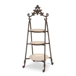 GG Collection Acanthus Stoneware 3-Tier Server