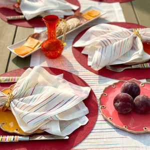 Bodrum Linens Fiesta - Linen Napkins - Set of 4