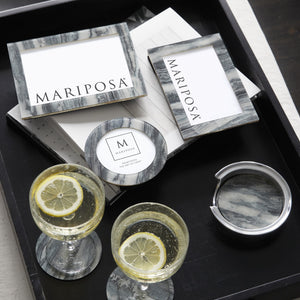 Mariposa Granite Acrylic Signature Coaster Set