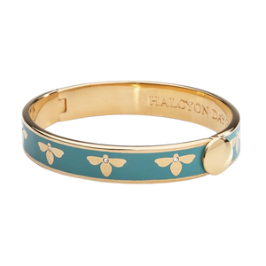 Halcyon Days "Bee Turquoise & Gold" Bangle