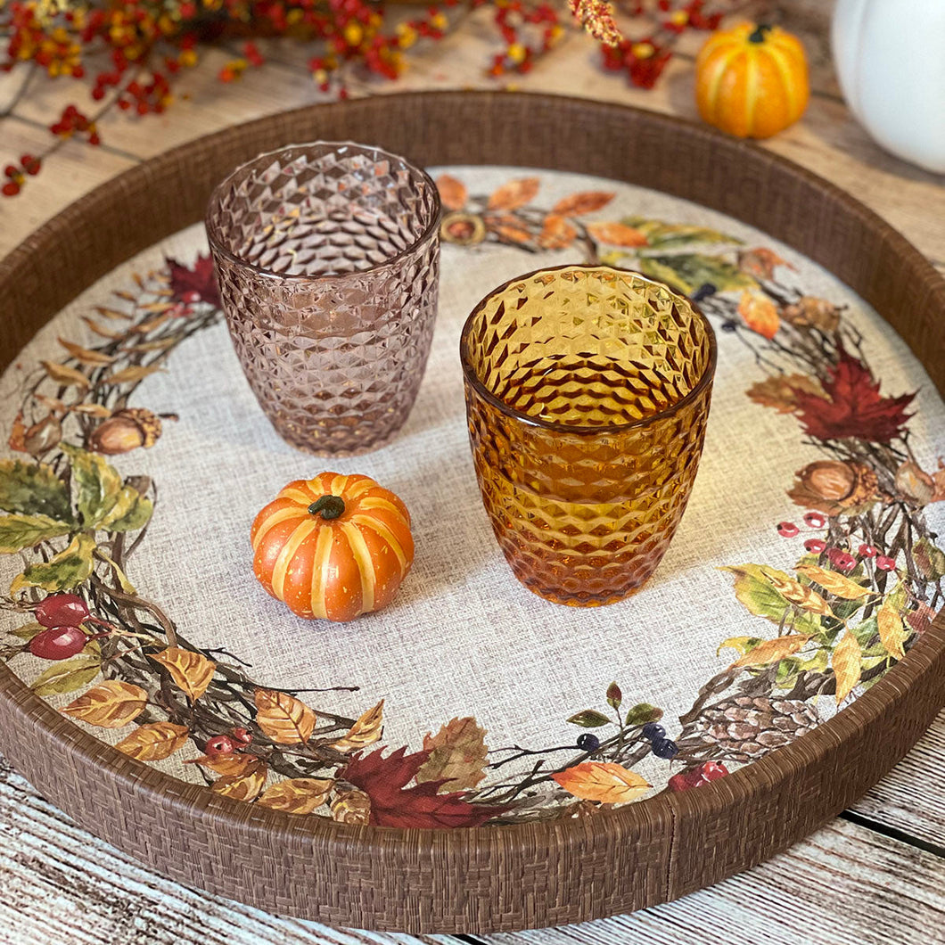 Bodrum Linens Harvest Round Tray