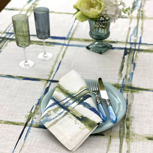 Bodrum Linens Abstract Grid - Linen Napkins - Set of 4