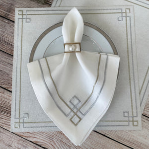 Bodrum Linens Link - Linen Napkins - Set of 4