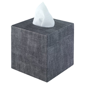 Bodrum Linens Luster Smoke Tissue Box