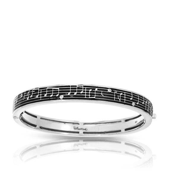 Belle Etoile Melody Black Bangle - Black