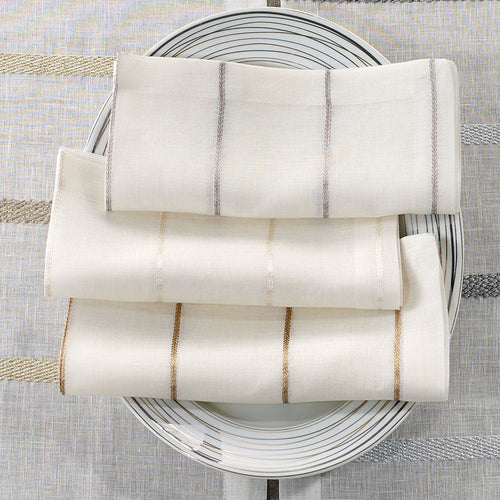 Bodrum Linens Metallic Thread - Linen Napkins - Set of 4