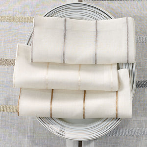 Bodrum Linens Metallic Thread - Linen Napkins - Set of 4