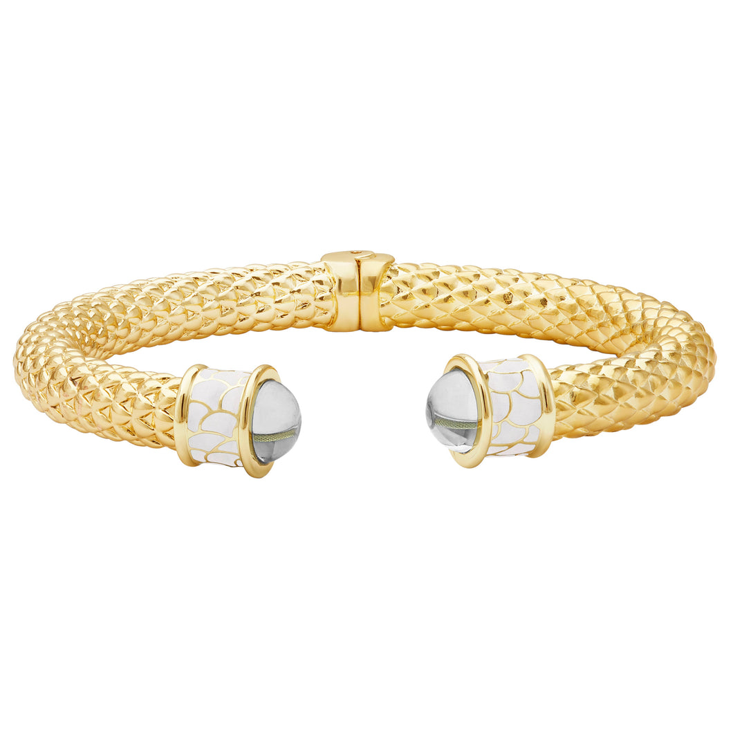 Halcyon Days Minoan Torque Diamond & Gold Bangle