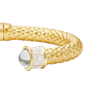 Halcyon Days Minoan Torque Diamond & Gold Bangle