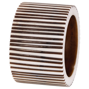 Bodrum Linens Pinstripe - Napkin Rings - Set of 4