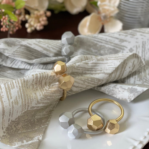 Bodrum Linens Orbit - Napkin Rings - Set of 4