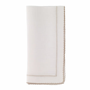 Bodrum Linens Picot - Linen Napkins - Set of 4