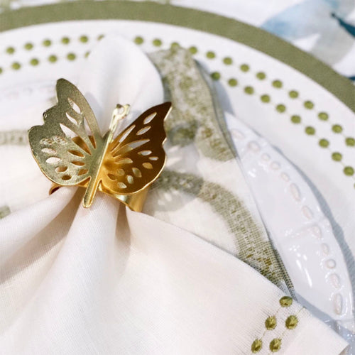 Bodrum Linens Papillon - Napkin Rings - Set of 4