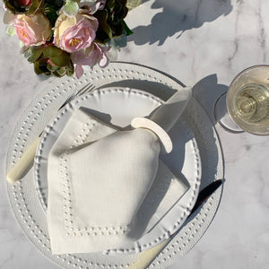 Bodrum Linens Pearls - Linen Napkins - Set of 4