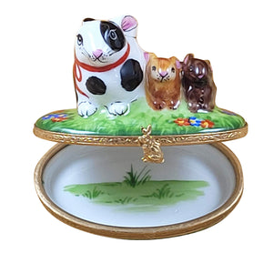 Rochard "Rabbit Family - Spring Design" Limoges Box