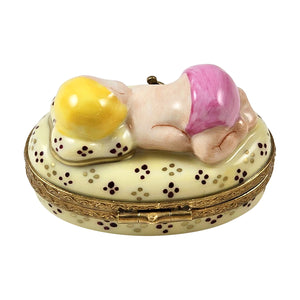 Rochard "Pink Baby Sleeping" Limoges Box