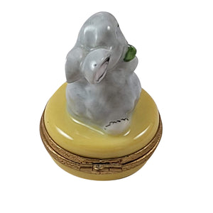 Rabbit with Flower Basket Limoges Box