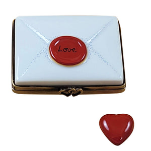 Rochard "Sealed Envelope with Love and Removable Heart" Limoges Box