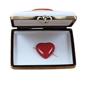 Rochard "Sealed Envelope with Love and Removable Heart" Limoges Box