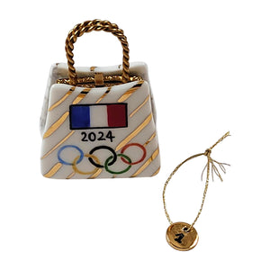 Rochard "Paris Olympic Games Bag with Gold Medal" Limoges Box