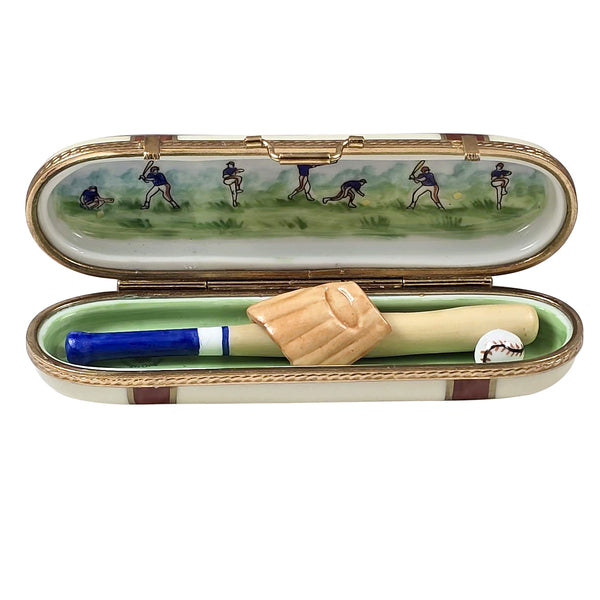 Load image into Gallery viewer, Rochard &quot;Baseball Case with Glove/Bat/Ball&quot; Limoges Box
