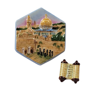 Rochard "Jerusalem Wailing Wall with Removable Torah" Limoges Box