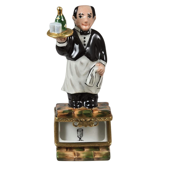 Load image into Gallery viewer, Rochard &quot;Sommelier with Bottle&quot; Limoges Box
