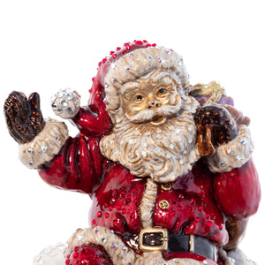 Jay Strongwater Rooftop Santa Music Figure - Jingle Bells