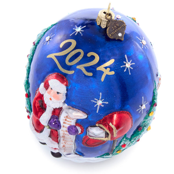 Load image into Gallery viewer, Jay Strongwater 2024 Christmas Delivery Glass Ornament
