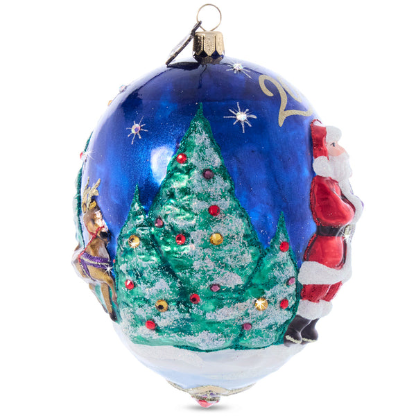 Load image into Gallery viewer, Jay Strongwater 2024 Christmas Delivery Glass Ornament
