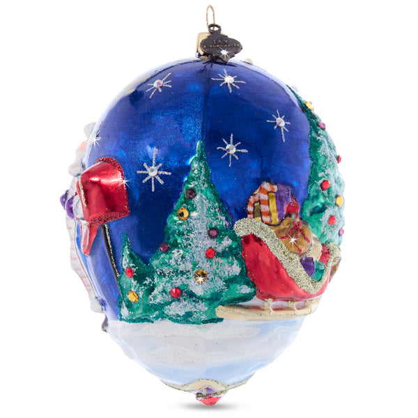 Load image into Gallery viewer, Jay Strongwater 2024 Christmas Delivery Glass Ornament
